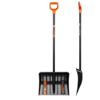 Лопата снеговая 510х370х1370мм дер/чер 2487 Finland - фото