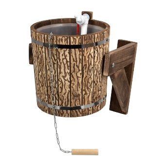 Обливное устройство 13л Русский душ липа пласт.встав наливн.клапан искусст.состар 33324 БШ - фото