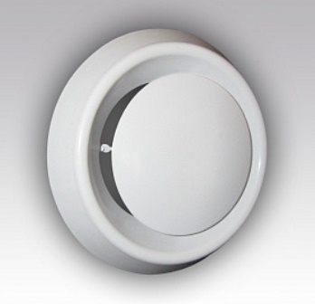  Анемостат приточный регулируемый с фланцем круглый А125Ф