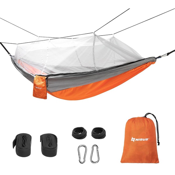  Гамак тканевый 140х260см без планок москит. сетка