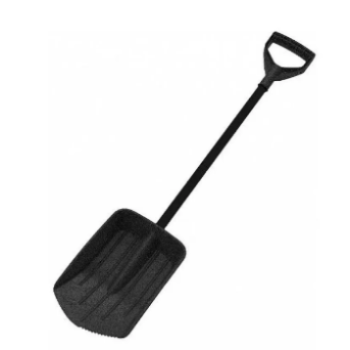 Лопата снеговая автом 190х65х855мм черная Saturn - фото