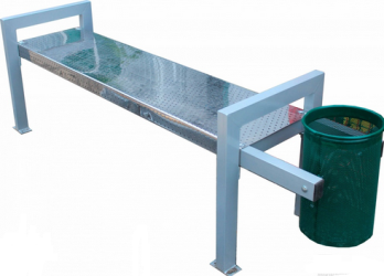  Скамейка металлическая с урной