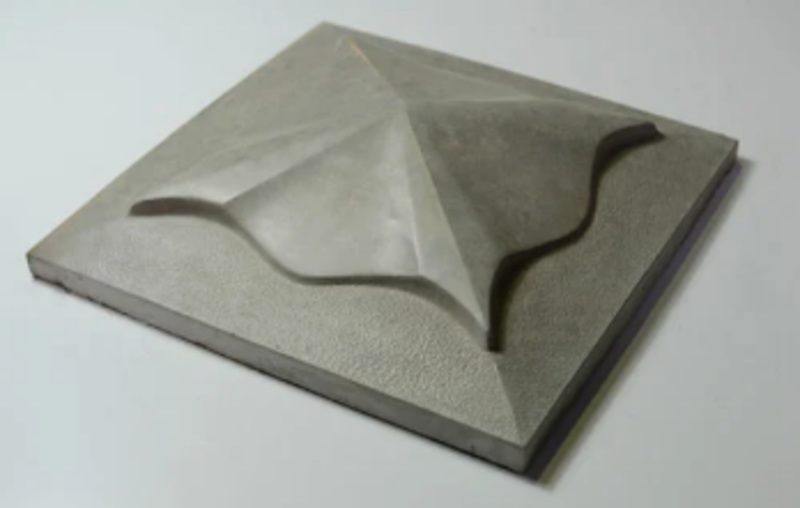  Крышка на столб Медуза серая 450х450