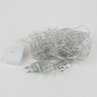  Гирлянда св/д занавес 1,5х1,5м 100LED разноцв/провод прозрачный IP20 ULD-C1515-100/DTA Multi Uniel