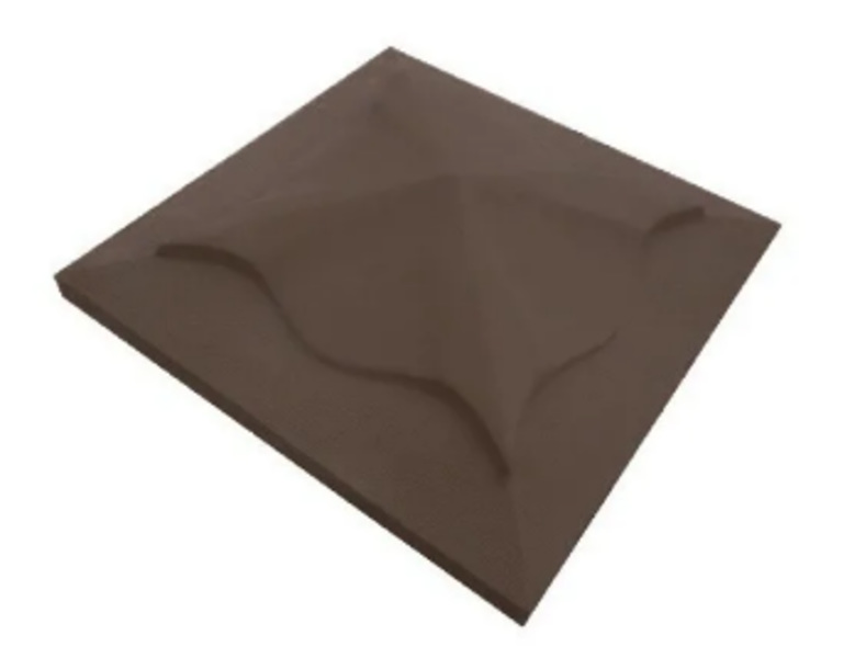  Крышка на столб Медуза шоколад 450х450