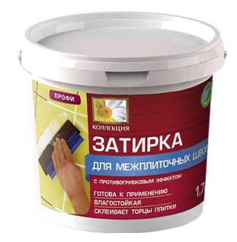  Затирка готовая для плитки Коллекция серая 0,8кг Ижсинтез