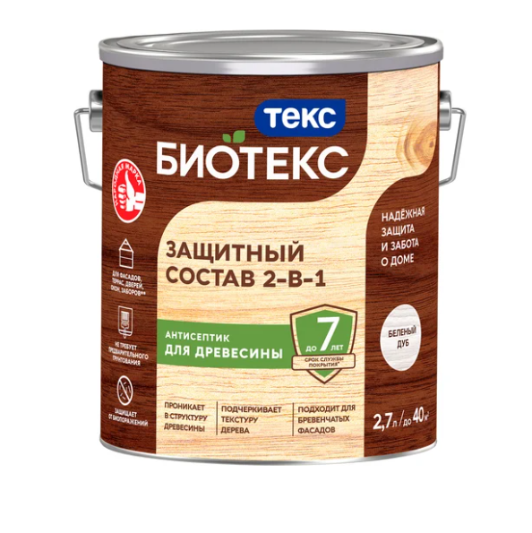 Биозащитный состав 2в1 бесцвет Bioteks 2,7л ТЕКС 700008162 - фото