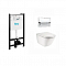 Инсталяция+унитаз + сиден + кнопка The Gap Rimless Roca